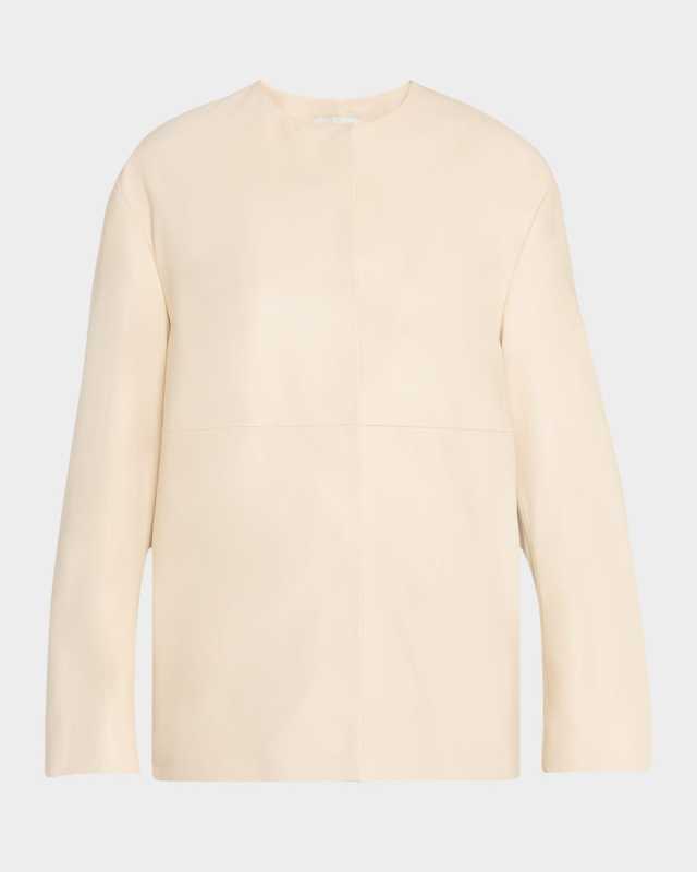 Atalia Paneled Leather Coat